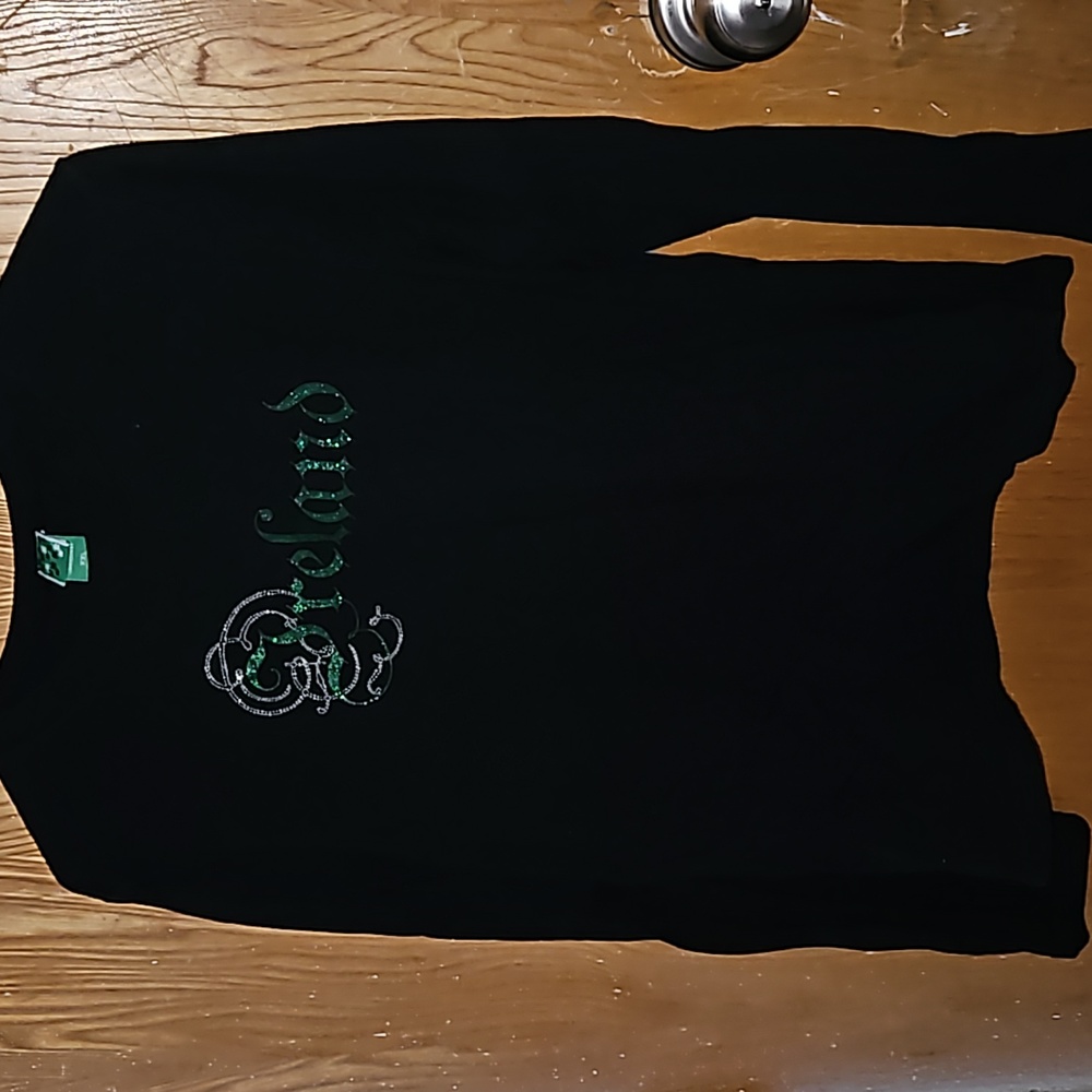 Ireland long sleeve cotton black shirt